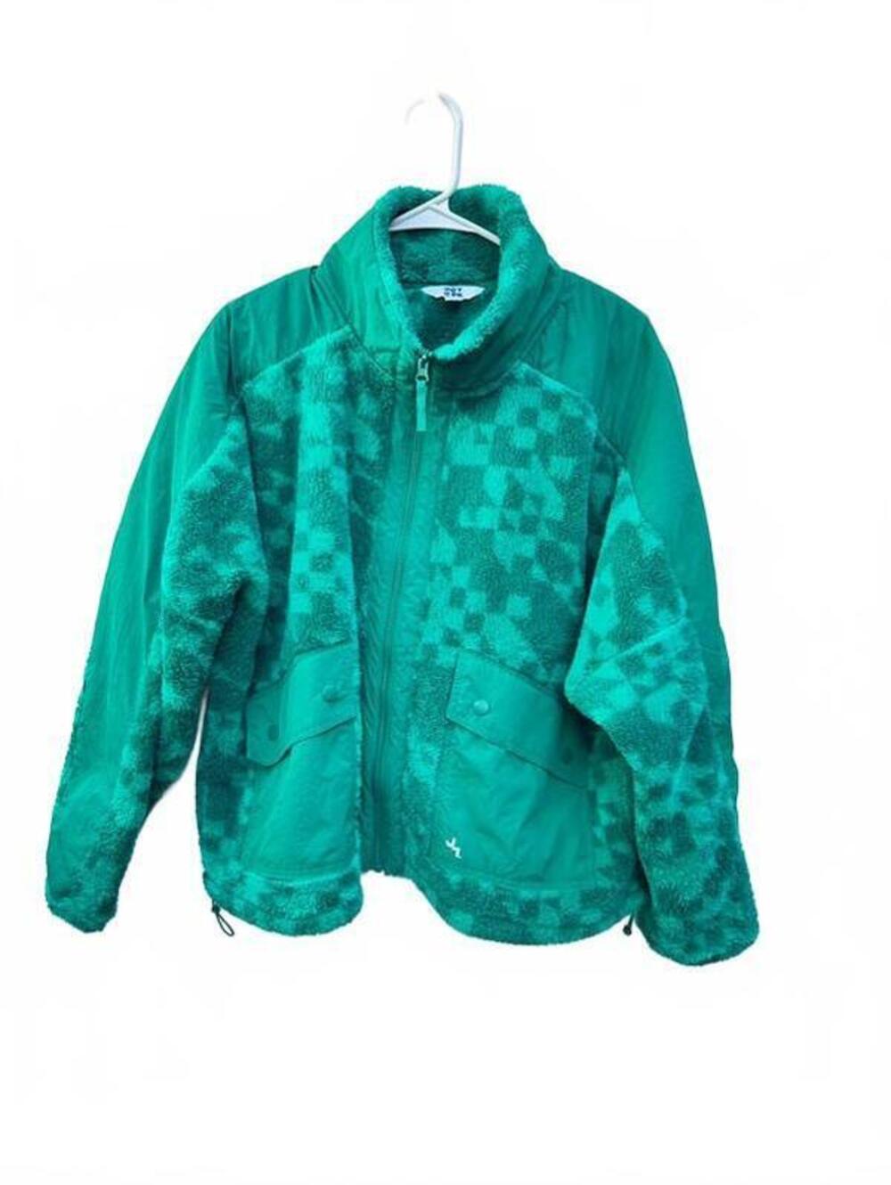 JoyLab Kelly Green Teddy Bear Jacket | Size Large